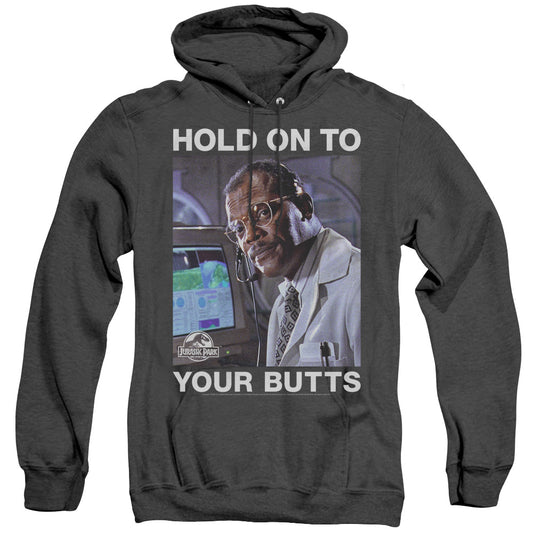 Jurassic Park Hold Onto Mens Heather Hoodie Black Officially Licensed