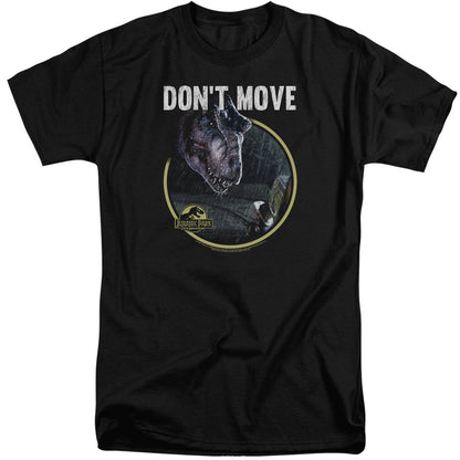 Jurassic Park Dont Move Mens Tall T Shirt Black