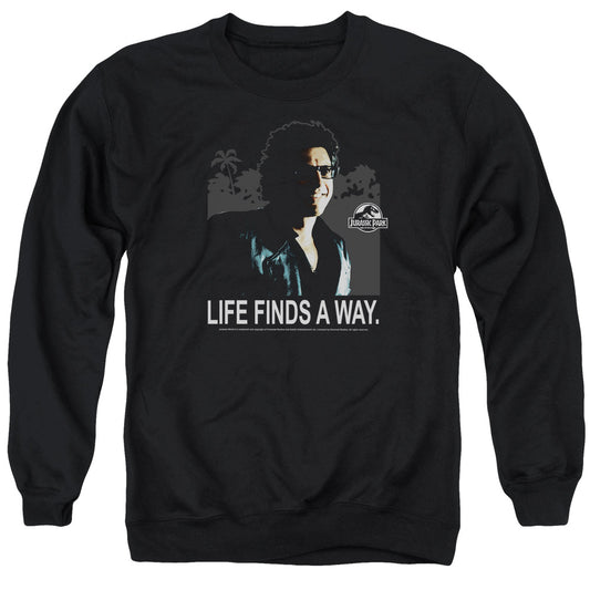 Jurassic Park Life Finds A Way Mens Crewneck Sweatshirt Black