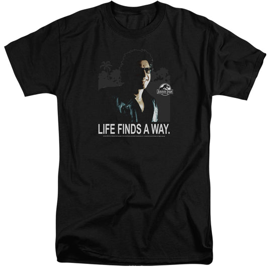 Jurassic Park Life Finds A Way Mens Tall T Shirt Black