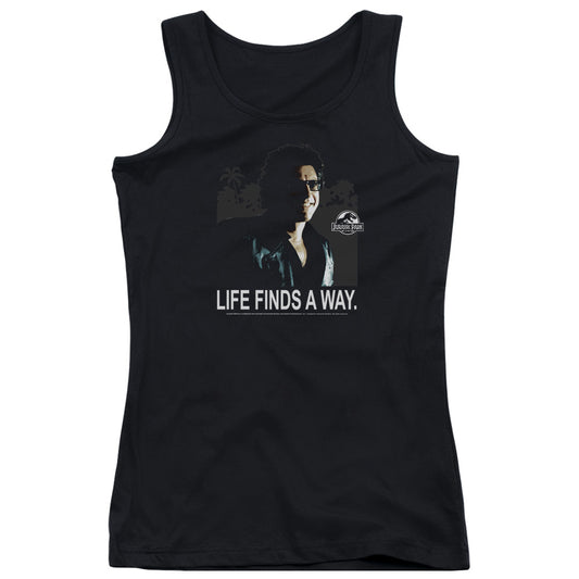 Jurassic Park Life Finds A Way Womens Tank Top Shirt Black