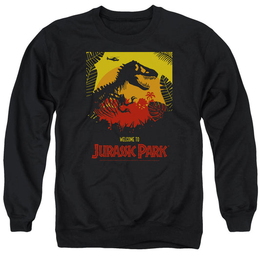 Jurassic Park Welcome To JP Mens Crewneck Sweatshirt Black
