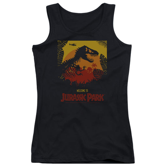 Jurassic Park Welcome To JP Womens Tank Top Shirt Black