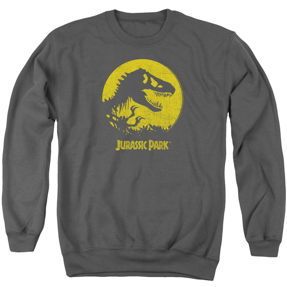 Jurassic Park T-Rex Sphere Mens Crewneck Sweatshirt Charcoal