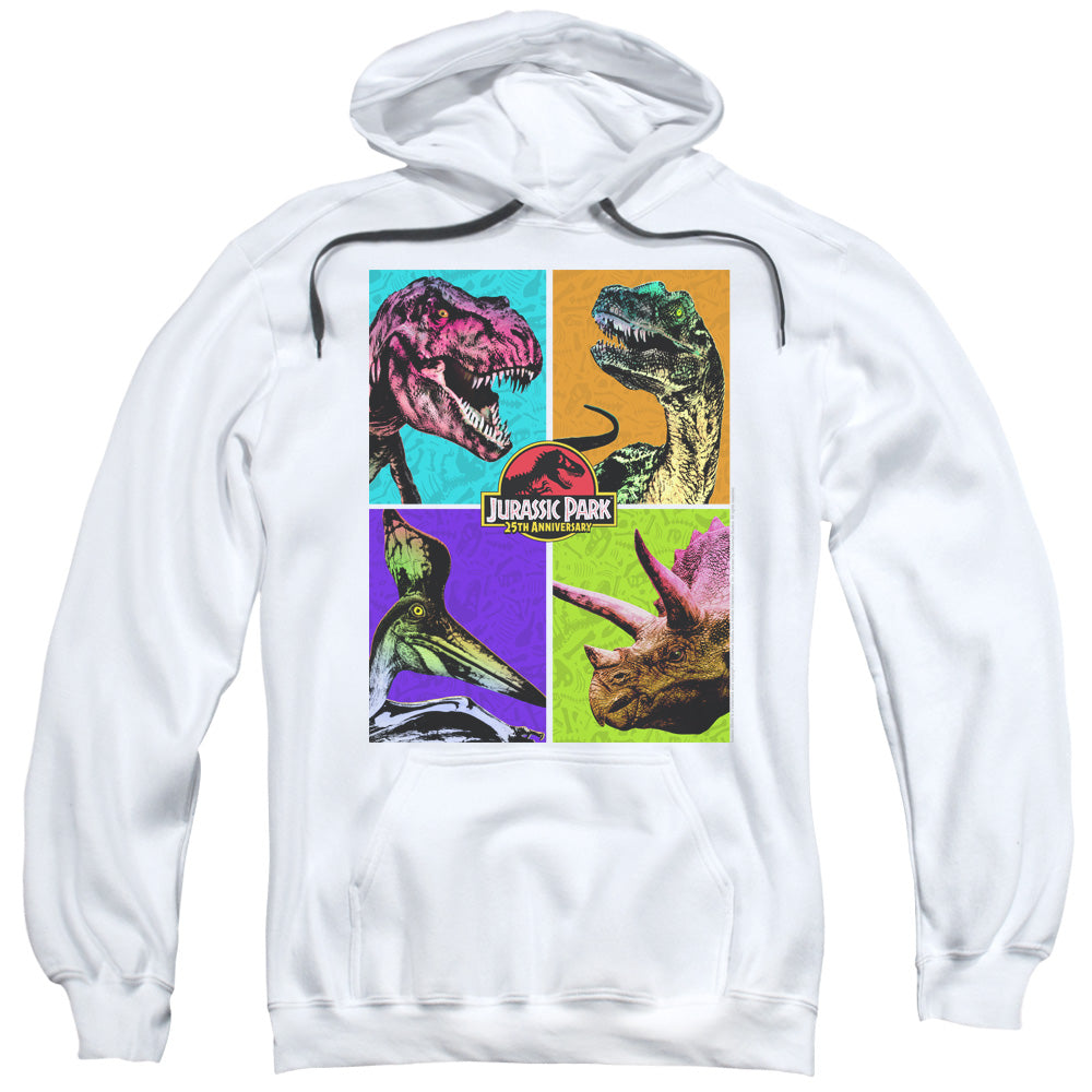 Jurassic Park Prehistoric Block Mens Hoodie White