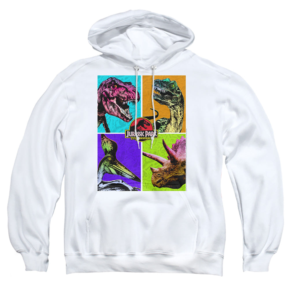 Jurassic Park Prehistoric Block Mens Hoodie White