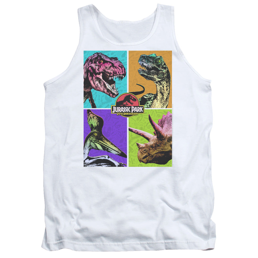 Jurassic Park Prehistoric Block Mens Tank Top Shirt White