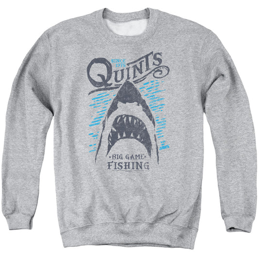 Jaws Big Game Fishing Mens Crewneck Sweatshirt Athletic Heather