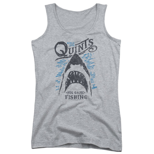 Jaws Big Game Fishing Womens Tank Top Shirt Athletic Heather