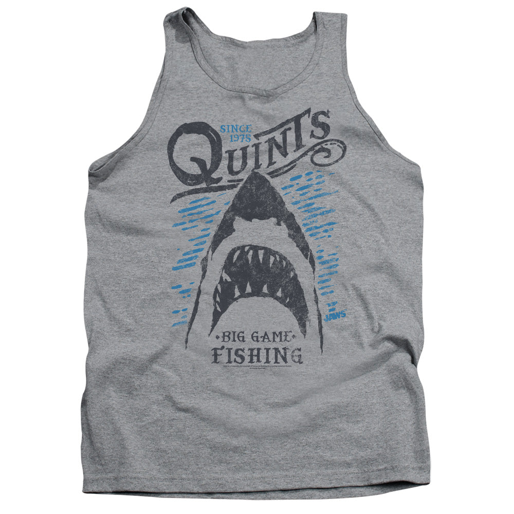 Jaws Big Game Fishing Mens Tank Top Shirt Athletic Heather