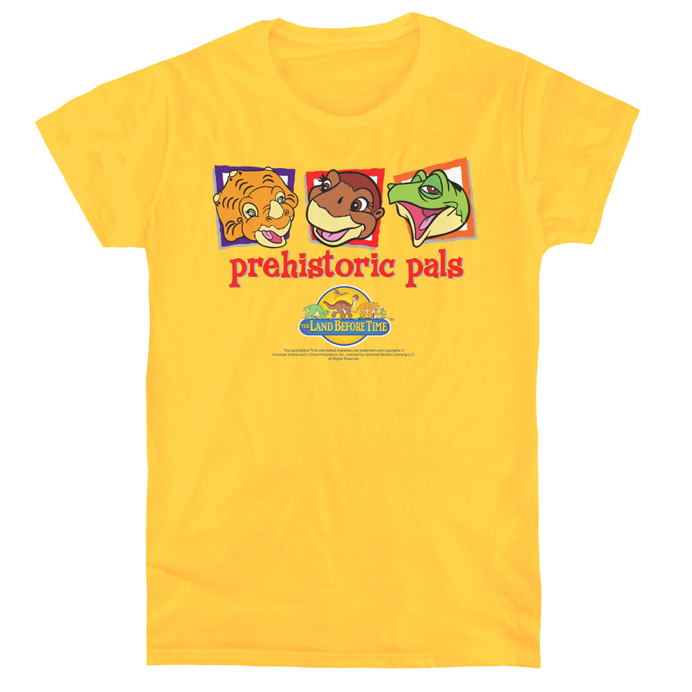 The Land Before Time Prehistoric Pals Womens T Shirt Yellow