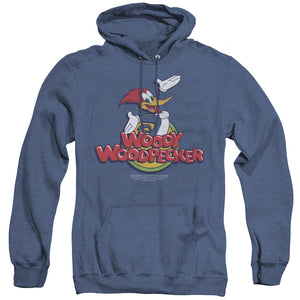 Woody Woodpecker Woody Heather Mens Hoodie Royal Blue