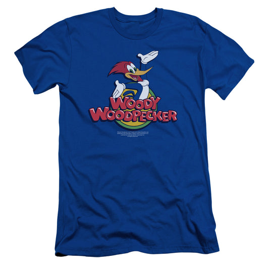 Woody Woodpecker Woody Slim Fit Mens T Shirt Royal Blue