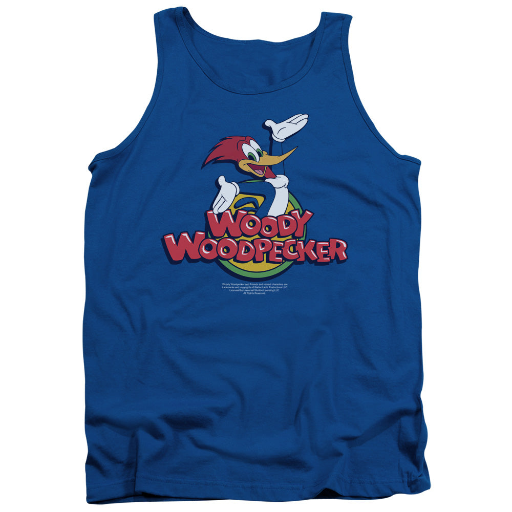 Woody Woodpecker Woody Mens Tank Top Shirt Royal Blue