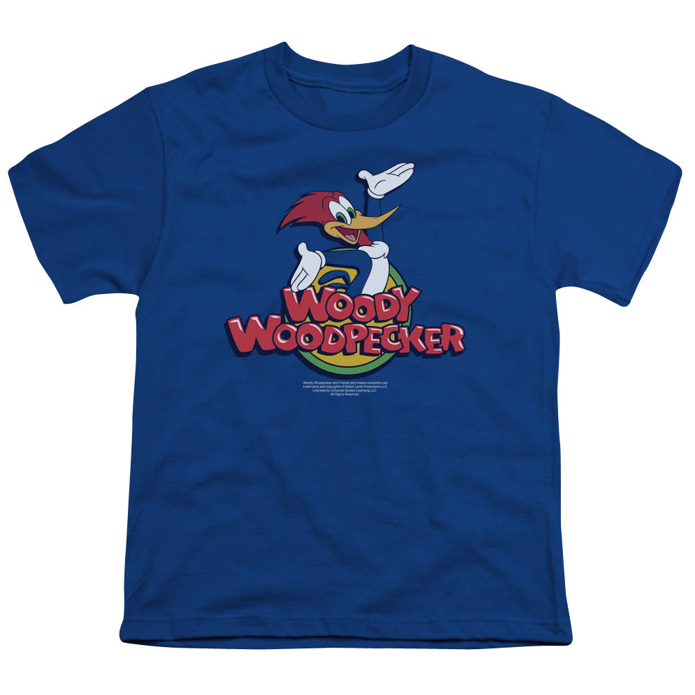 Woody Woodpecker Woody Kids Youth T Shirt Royal Blue