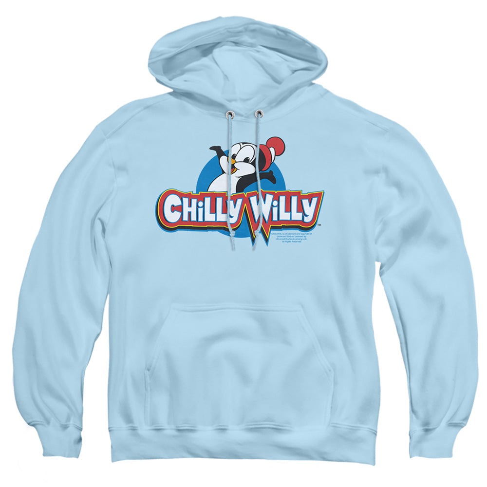 Chilly Willy Logo Mens Hoodie Light Blue