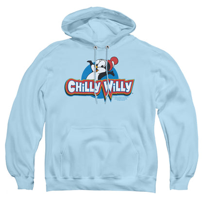 Chilly Willy Logo Mens Hoodie Light Blue