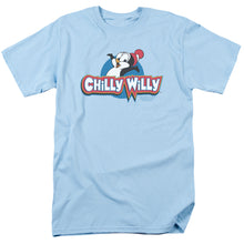 Load image into Gallery viewer, Chilly Willy Logo Mens T Shirt Light Blue