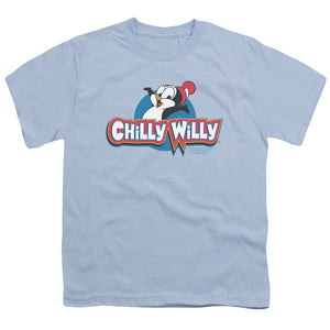 Chilly Willy Logo Kids Youth T Shirt Light Blue