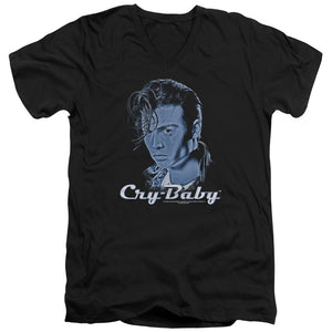 Cry Baby King Cry Baby Mens Slim Fit V-Neck T Shirt Black