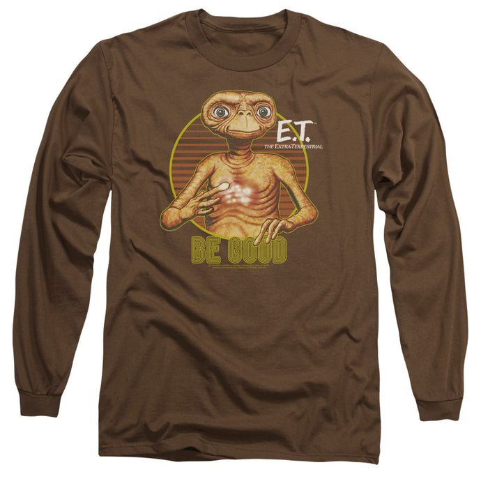 ET the Extra Terrestrial Be Good Mens Long Sleeve Shirt Coffee