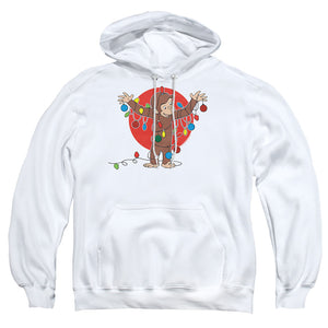 Curious George Lights Mens Hoodie White