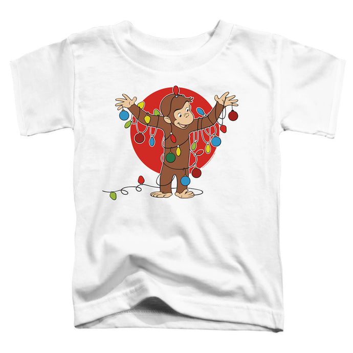 Curious George Lights Toddler Kids Youth T Shirt White