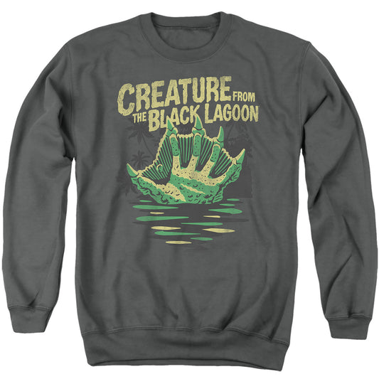 Universal Monsters Creature Breacher Mens Crewneck Sweatshirt Charcoal