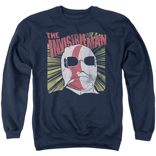 Universal Monsters Invisible Portrait Mens Crewneck Sweatshirt Navy Blue