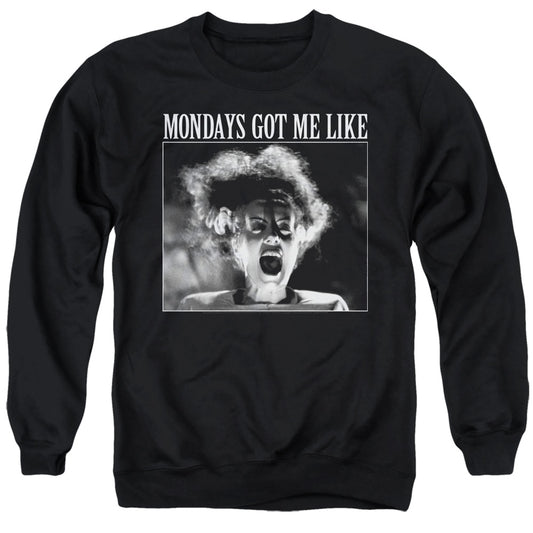 Universal Monsters Monday Monster Mens Crewneck Sweatshirt Black