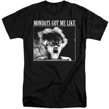 Load image into Gallery viewer, Universal Monsters Monday Monster Mens Tall T Shirt Black