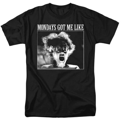 Universal Monsters Monday Monster Mens T Shirt Black Officially Licensed