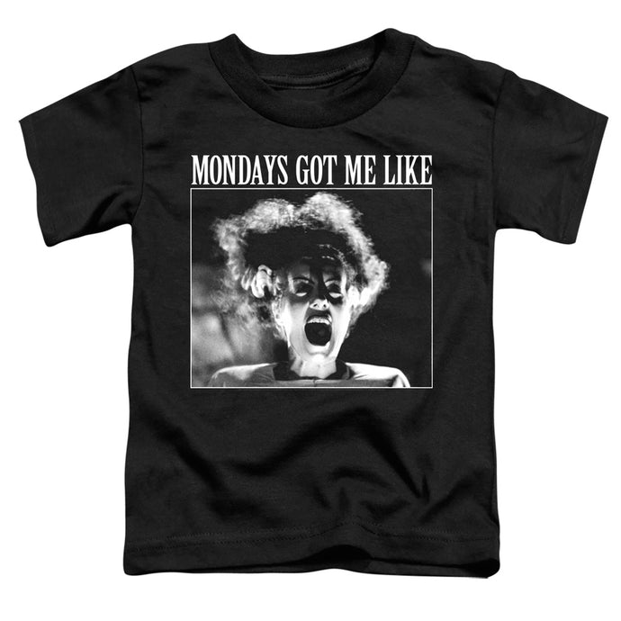 Universal Monsters Monday Monster Toddler Kids Youth T Shirt Black