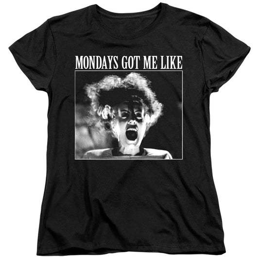 Universal Monsters Monday Monster Womens T Shirt Black