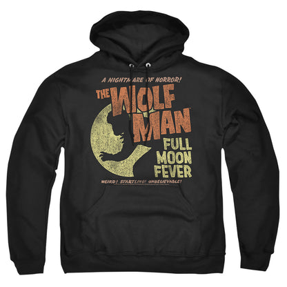 Universal Monsters Full Moon Fever Mens Hoodie Black Officially Licensed