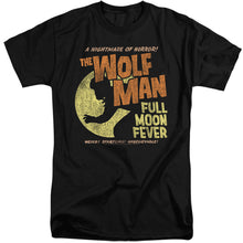 Load image into Gallery viewer, Universal Monsters Full Moon Fever Mens Tall T Shirt Black