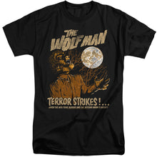 Load image into Gallery viewer, Universal Monsters Terror Strikes Mens Tall T Shirt Black