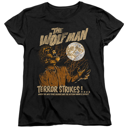 Universal Monsters Terror Strikes Womens T Shirt Black