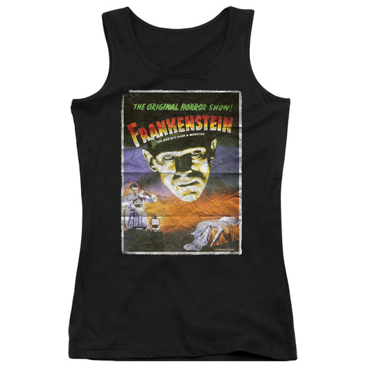 Universal Monsters Frankenstein One Sheet Womens Tank Top Shirt Black