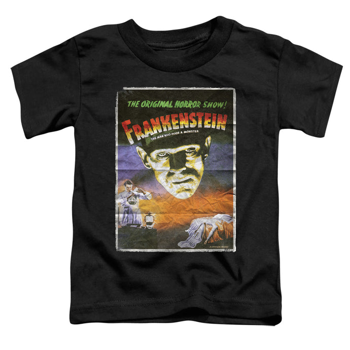 Universal Monsters Frankenstein One Sheet Toddler Kids Youth T Shirt Black