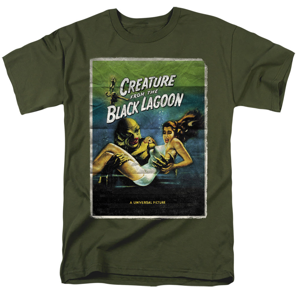 Universal Monsters Creature One Sheet Mens T Shirt Military Green