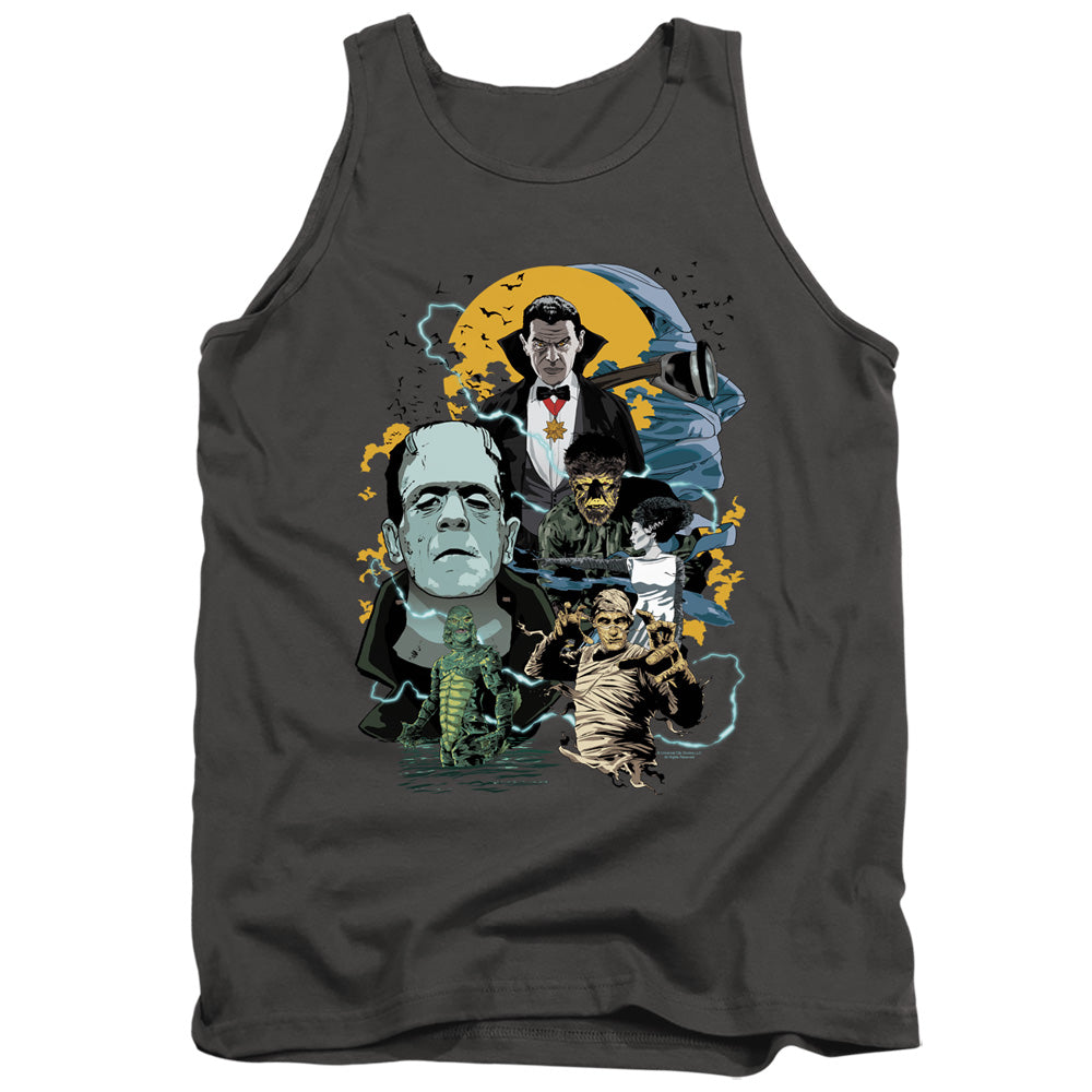 Universal Monsters Monster Mash Mens Tank Top Shirt Charcoal