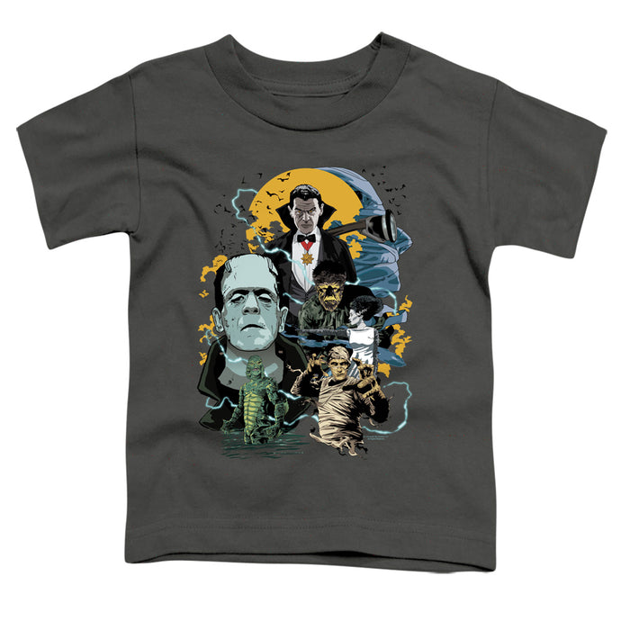 Universal Monsters Monster Mash Toddler Kids Youth T Shirt Charcoal