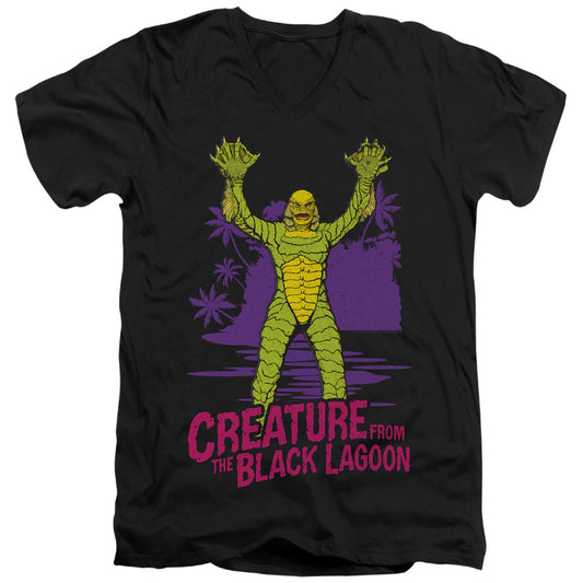 Universal Monsters From Forbidden Depths Mens Slim Fit V-Neck T Shirt Black