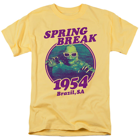 Universal Monsters Creature Vacation Mens T Shirt Yellow