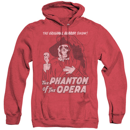 Universal Monsters The Phantom Mens Heather Hoodie Red Officially Licensed