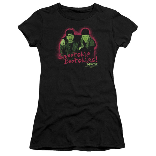 Mallrats Snootchie Bootchies Junior Sheer Cap Sleeve Womens T Shirt Black