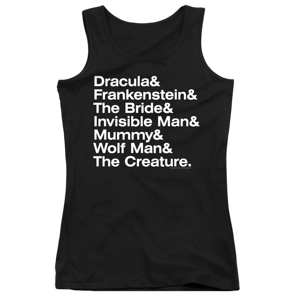 Universal Monsters Ampersand Monsters Womens Tank Top Shirt Black