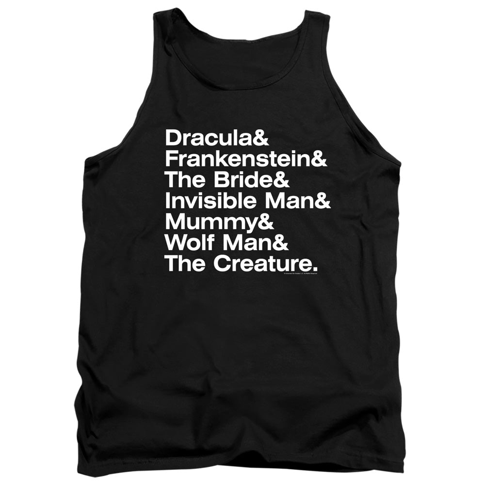 Universal Monsters Ampersand Monsters Mens Tank Top Shirt Black