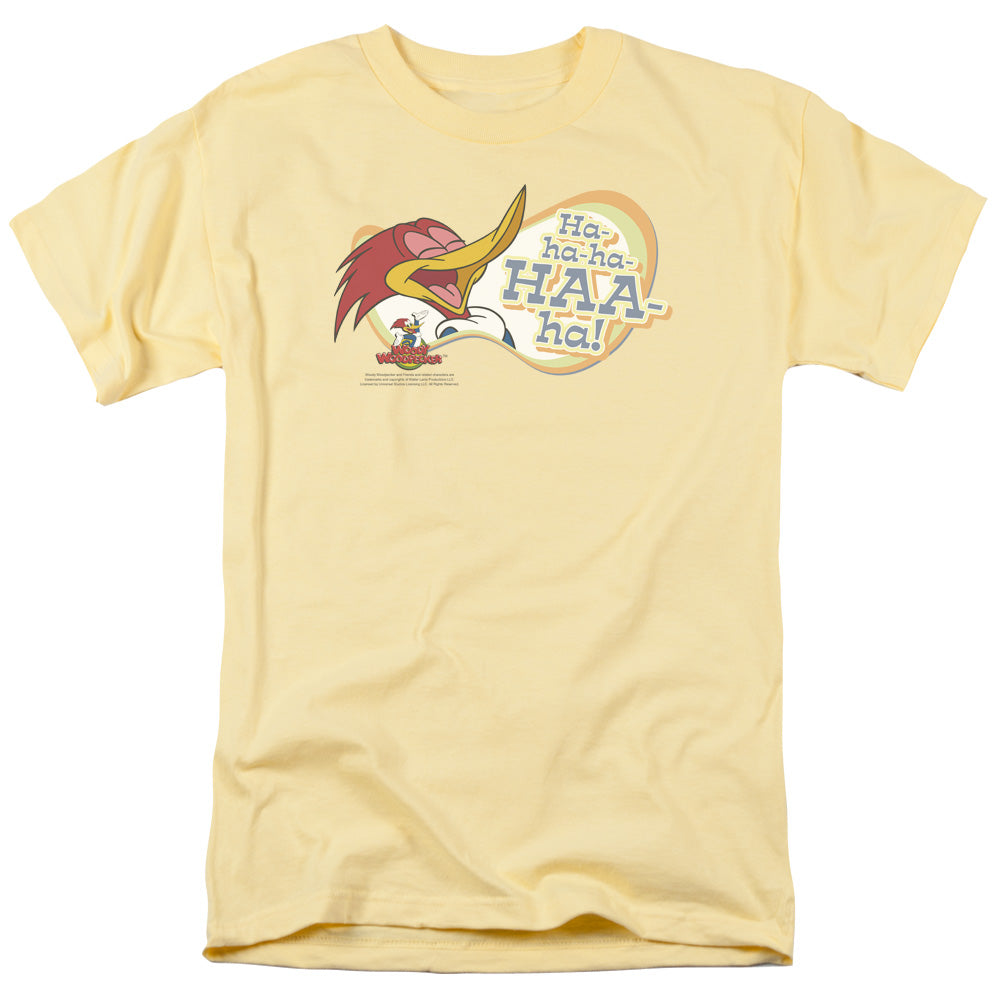 Woody Woodpecker Famous Laugh Mens T Shirt Banana